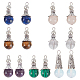 Elite 14Pcs 7 Style Gemstone Pendants(G-PH0001-34)-1