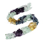 Natural Fluorite & Amethyst & Citrine(Heated) Beads Strands, Nuggets, 3~14x3~14x1.5~9mm, Hole: 0.7~0.9mm, about 110~113pcs/strand, 15.55~15.75 inch(39.5~40cm)(G-N371-02A-01)