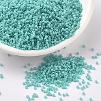 MIYUKI Delica Beads, Cylinder, Japanese Seed Beads, 11/0, (DB1136) Opaque Sea Opal, 1.3x1.6mm, Hole: 0.8mm, about 10000pcs/bag, 50g/bag(SEED-X0054-DB1136)