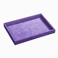 Synthetic Wood Jewelry Displays, Covered with Velvet, Lilac, 350x240x32mm(ODIS-N008-06B)