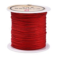 40 Yards Nylon Chinese Knot Cord, Nylon Jewelry Cord for Jewelry Making, Red, 0.6mm(NWIR-C003-01B-24)