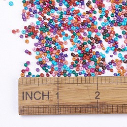 12/0 Baking Paint Glass Seed Beads, Mixed Color, 1.5~2x1.5mm, Hole: 0.5~1mm, about 30000pcs/bag(SEED-S001-KM)