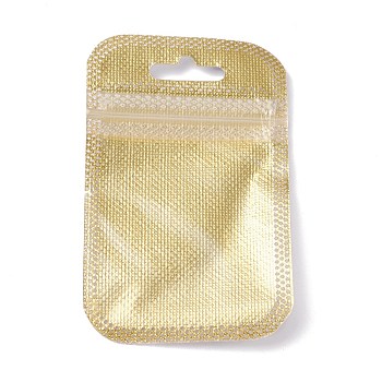 PP Non-Woven Zip Lock Bags, Resealable Bags, Self Seal Bag, Rectangle, Goldenrod, 9x5.5x0.15cm
