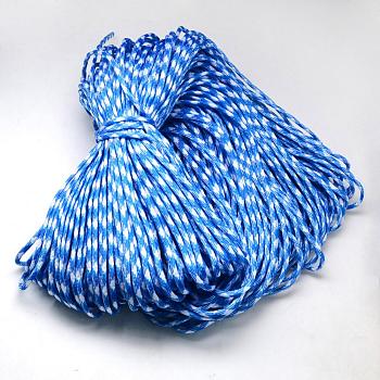 7 Inner Cores Polyester & Spandex Cord Ropes, for Rope Bracelets Making, Dodger Blue, 4mm, about 109.36 yards(100m)/bundle, 420~500g/bundle