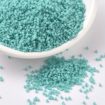 MIYUKI Delica Beads, Cylinder, Japanese Seed Beads, 11/0, (DB1136) Opaque Sea Opal, 1.3x1.6mm, Hole: 0.8mm, about 10000pcs/bag, 50g/bag