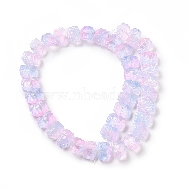 Chapelets de perles en verre transparente  (GLAA-F114-01G)-2