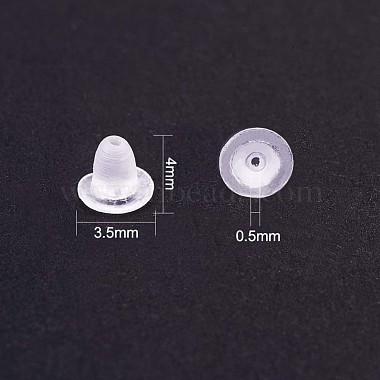 Clear Soft Plastic Earring Back Stopper Ear Nuts(X-E374Y-1)-2
