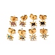 Rhinestone Flower Stud Earrings with 316 Surgical Stainless Steel Pins(EJEW-A081-10G)-1