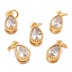 Real 18K Gold Plated Brass Inlaid Cubic Zirconia Charms(ZIRC-L100-077G-01)-1