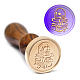 Brass Wax Seal Stamp with Handle(AJEW-WH0184-1063)-5