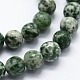 Natural Green Spot Jasper Beads Strands(X-G-I199-30-6mm)-3