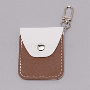 PU Leather Storage Bag, with Iron Snap Button & Aluminum Swivel Clasps, Rectangle, Sienna, 120mm(AJEW-WH0230-66A)