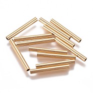 Ion Plating(IP) 304 Stainless Steel Tube Beads, Golden, 25x3mm, Hole: 2mm(STAS-F224-01G-G)