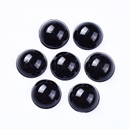 Plastic Doll Eyes, Craft Eyes, for Crafts, Crochet Toy and Stuffed Animals, Half Round, Black, 9x4mm(DIY-WH0134-59G)