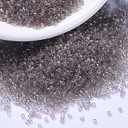 MIYUKI Delica Beads, Cylinder, Japanese Seed Beads, 11/0, (DB1416) Transparent Light Taupe, 1.3x1.6mm, Hole: 0.8mm, about 2000pcs/10g(X-SEED-J020-DB1416)