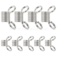 20Pcs 2 Style 304 Stainless Steel Beading Stoppers, Mini Spring Clamps for Beading Jewelry Making, Stainless Steel Color, 1.4~1.85x1.8~2.7x0.8~1.05cm, Inner Diameter: 0.6~0.85cm, 10pcs/style(STAS-BBC0004-59)