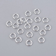 304 Stainless Steel Jump Rings, Open Jump Rings, Silver Color Plated, 20 Gauge, 7x0.8mm, Inner Diameter: 5.5mm(STAS-E464-09L-S)