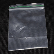 Plastic Zip Lock Bags, Resealable Packaging Bags, Green Top Seal Thick Bags, Self Seal Bag, Rectangle, Clear, 13x9cm, Unilateral Thickness: 2.5 Mil(0.065mm), 100pcs/bag(OPP-D001-9x13cm)