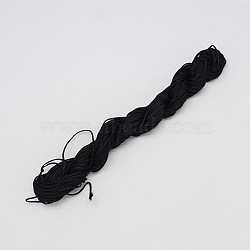 10M Nylon Jewelry Thread, Nylon Cord for Custom Woven Bracelets Making, Black, 2mm(X-NWIR-R002-2mm-3)