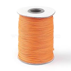 Korean Waxed Polyester Cord, Orange, 1mm, about 85yards/roll(YC1.0MM-A129)