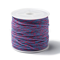 Cotton Braid Thread, with Spool, Round, Medium Orchid, 1.2mm, about 21.87 Yards(20m)/Roll(OCOR-B003-01A-10)