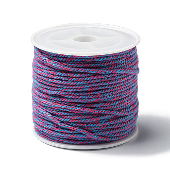 Cotton Braid Thread, with Spool, Round, Medium Orchid, 1.2mm, about 21.87 Yards(20m)/Roll