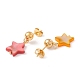 Synthetic Shell Star Pendant Double Layer Necklaces and Dangle Stud Earrings(SJEW-F217-01A-G)-7