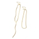 2Pcs 2 Styles Brass Flat Snake Chain Necklaces Set(NJEW-P289-12G)-2