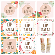 80Pcs 8 Styles Custom Lip Balm DIY Label Sticker, Coated Paper Paster, Self-Adhesive Stickers, Square, Flower of Life Pattern, 5x5cm, 10pcs/style(DIY-CP0007-95S)