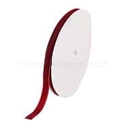 5/8 inch Single Face Velvet Ribbon, Dark Red, 5/8 inch(15.9mm), about 25yards/roll(22.86m/roll)(OCOR-R019-15.9mm-135)