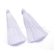 Cotton Thread Tassels Pendant Decorations, White, 105x8mm(X-NWIR-H112-03J)
