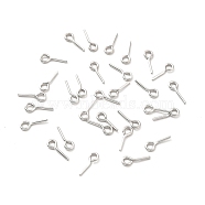 304 Stainless Steel Peg Bails, Stainless Steel Color, 8x3x0.7mm, Hole: 1.5mm, Pin: 0.7mm(STAS-E044-06P-01)