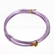 Round Aluminum Craft Wire, for Beading Jewelry Craft Making, Lilac, 18 Gauge, 1mm, 10m/roll(32.8 Feet/roll)(AW-D009-1mm-10m-22)