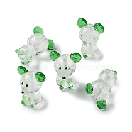 Luminous Handmade Lampwork Beads Strands, Glow in the Dark, Mouse, 24.5~25x18~19x15~15.5mm, Hole: 1.8mm, about 20pcs/strand, 18.11''(46cm)(LAMP-Z007-03C)