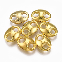 CCB Plastic Links, Oval, Golden, 19.5x14x7.5mm, Hole: 1.5mm, about 650pcs/500g(CCB-S160-205)