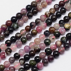 Natural Tourmaline Round Bead Strands, 5mm, Hole: 1mm, about 86pcs/strand, 15.5 inch(G-I162-01-5mm)