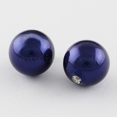 10mm MidnightBlue Round Shell Pearl Beads