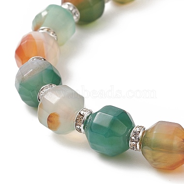 Ensembles de bracelets extensibles en perles d'agate naturelle teintée(BJEW-JB09180)-6