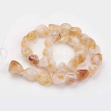 De piedras preciosas naturales hebras de perlas citrino pepita(G-F156-01)-2