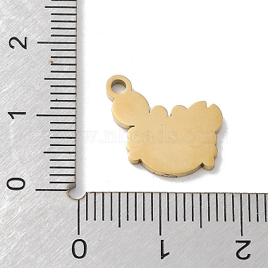 Ion Plating(IP) 304 Stainless Steel Enamel Charms(STAS-P339-18G-01)-3