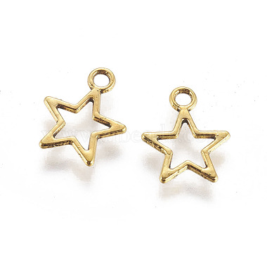 Antique Golden Star Alloy Charms