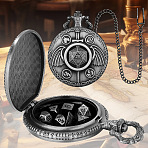 Alloy Polyhedral Dice Kits, Astrology Dice, for Witchcraft Wiccan Altar Supplies, Antique Silver, 65x45x15mm(PW-WG3E507-02)