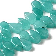 Natural Amazonite Beads Strands, Teardrop, Top Drilled, 9~10x5~5.5x3.5~4mm, Hole: 0.7mm, about 40~48pcs/strand, 7.09~7.28''(18~18.5cm).(G-B064-B05)