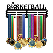 Iron Medal Hanger Holder Display Wall Rack, with Screws, Basketball, 150x400mm(ODIS-WH0021-796)