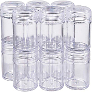 Plastic Bead Containers, Seed Beads Containers, Column, Clear, 4.3x4.4cm, Capacity: 40ml, 12pcs/box(CON-BC0004-22B-43x44)