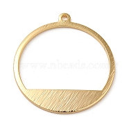 Brass Pendants, Real 18K Gold Plated, Ring, 22.5x20.5x1mm, Hole: 1mm(KK-O100-20G-01)