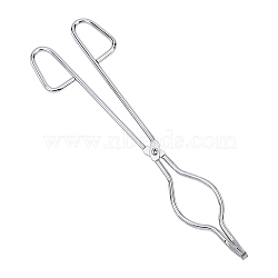 Stainless Steel Crucible Tongs, Serrated Tips, Stainless Steel Color, 29.2x7.7x1.5cm(PT-OC0001-002P)