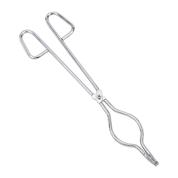 Stainless Steel Crucible Tongs, Serrated Tips, Stainless Steel Color, 29.2x7.7x1.5cm
