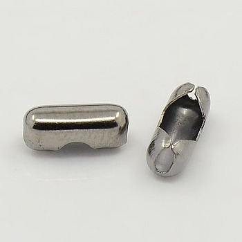 Iron Ball Chain Connectors, Gunmetal, 10mm long, 4mm wide, 4mm thick, hole: 2.5mm, Fit for 3.2mm ball chain