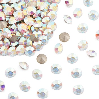 Preciosa&reg MAXIMA Crystal Round Stones, Czech Crystal, Dura Foiling, Round(431 11 615 Chaton), 00030 200 Crystal AB, SS29(6.15~6.35mm)